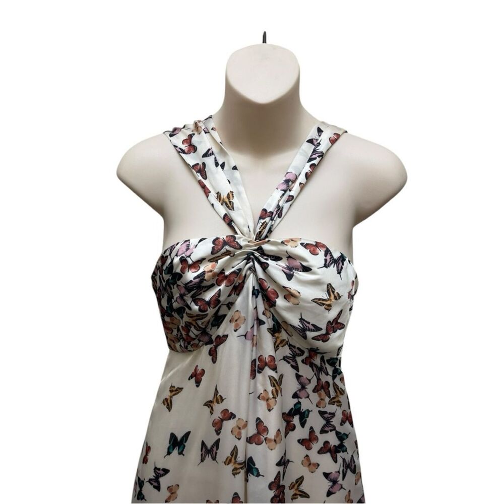 Ted Baker London Butterfly Print Dress Halter Strapless Fit Flare Sz 1 - Picture 2 of 7